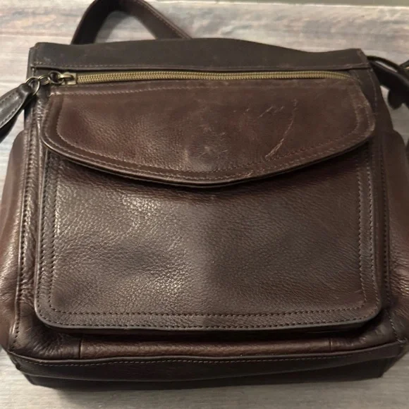 Fossil Vintage 75082 Dark Brown Soft Leather Crossbody Bag - Picture 7 of 15